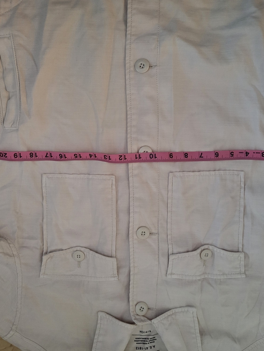 Light Cream Utility Jacket - Picture 6 of 8